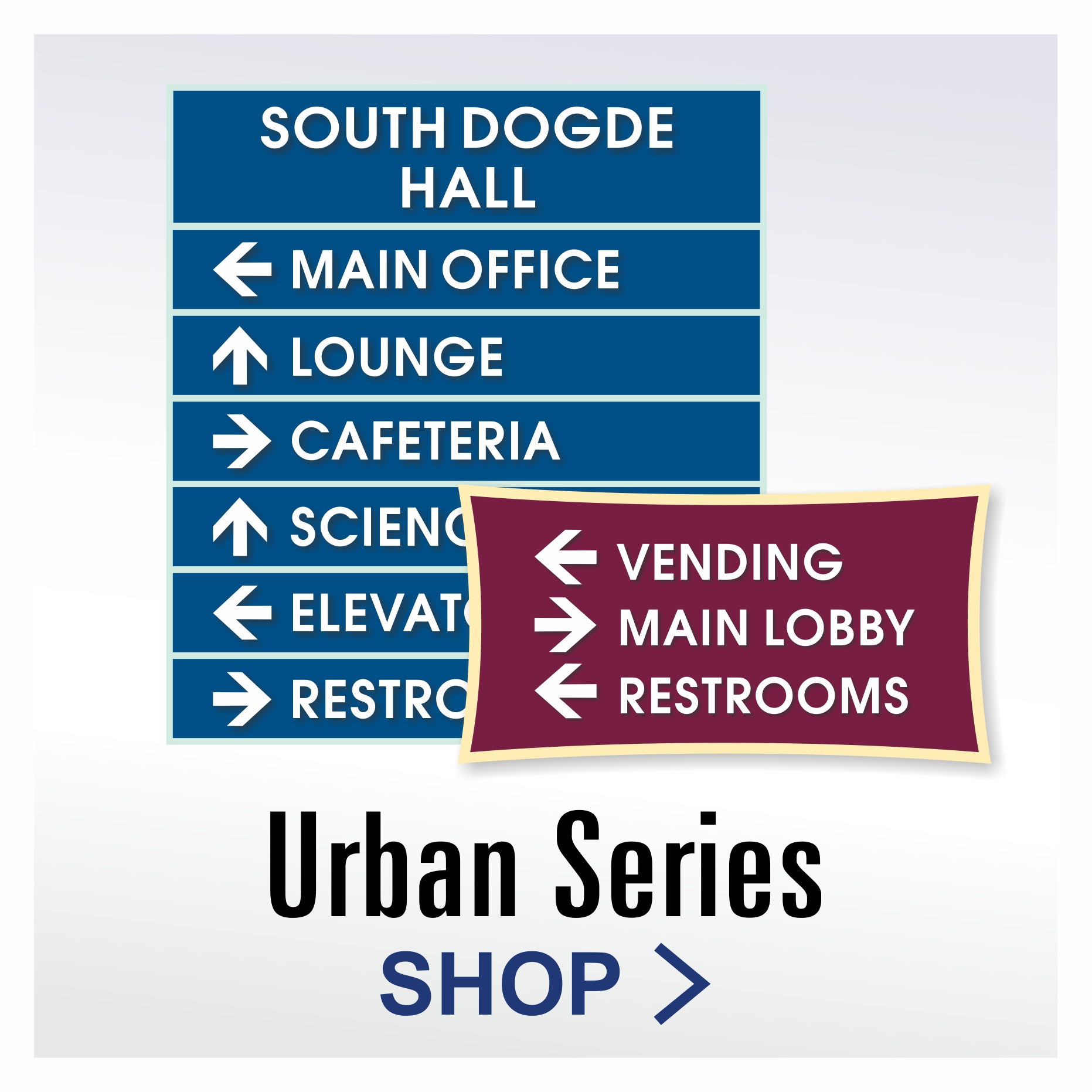 Modern Urban Series modern interior wayfinding signs